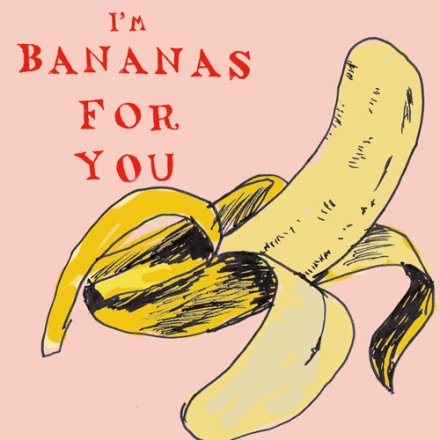 Bananas For You Card, 15cm