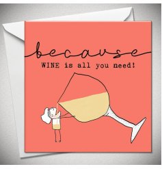A Hilarious Coral Pink Greetings Card
