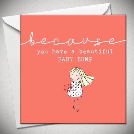 15cm Beautiful Baby Bump Card,
