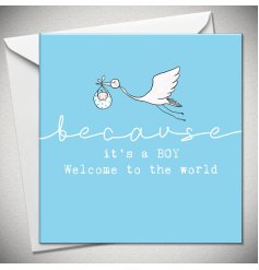 A Colourful Blue Greetings Card