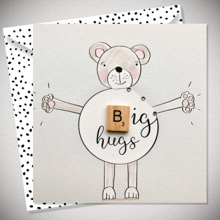 Big Hugs Card, 15cm