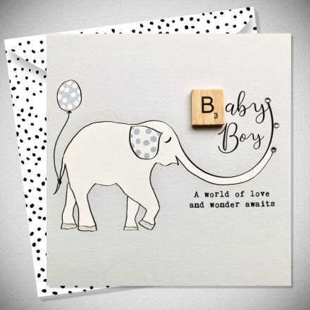 Baby Boy Card, 15cm