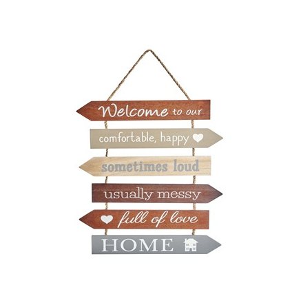 Multi Arrow Welcome Sign, 40cm