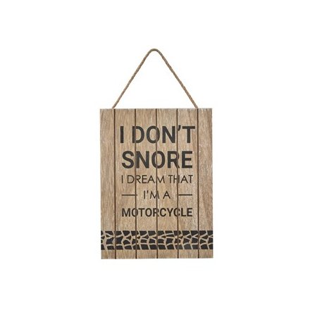18cm I Don't Snore Wooden Sign