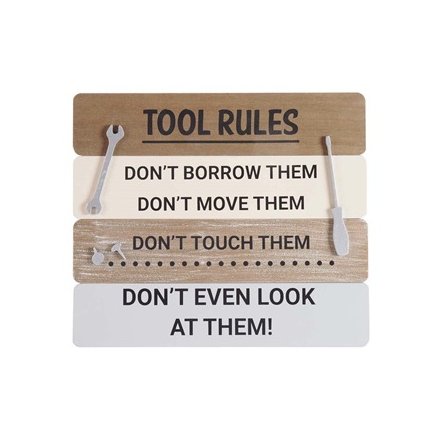 Tool Rules Sign, 25cm