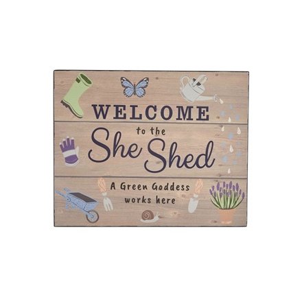 She Shed Sign, 24cm