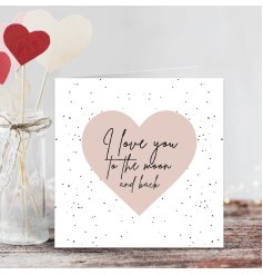 A Charming Greetings Card With A Pretty Pink Heart