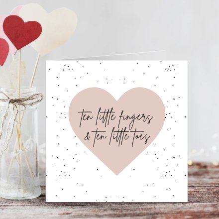 An Adorable Greetings Card Featuring A Pretty Heart Design