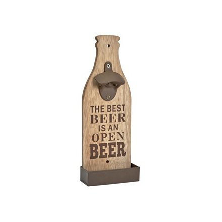 'The Best Beer Is An Open Beer' Bottle Opener Sign