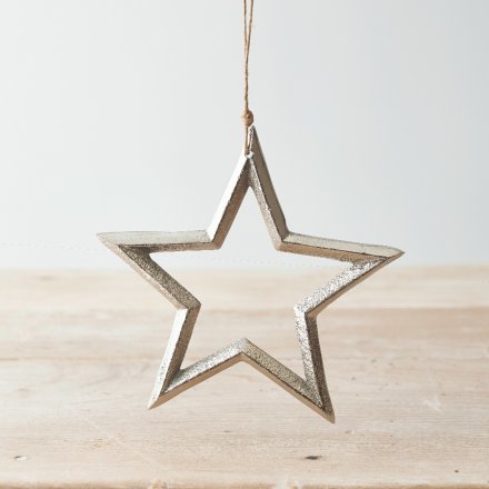 Hanging Metal Star, 15cm 