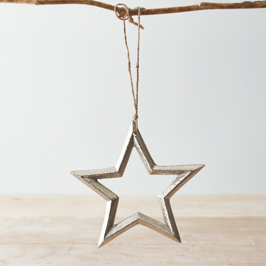 Hanging Metal Star, 12cm   