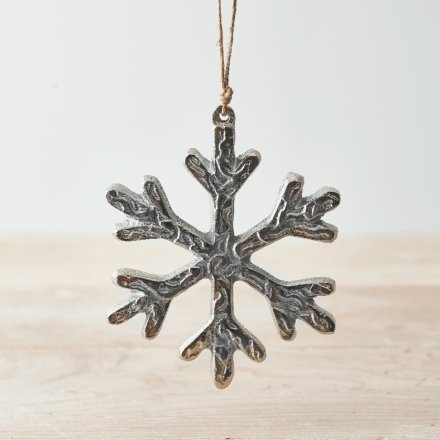10cm Hanging Metal Snow Flake