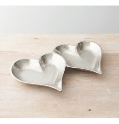 A Simple And Chic Double Heart Trinket Dish