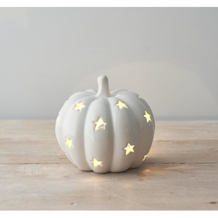 10.8cm Ceramic T-Light Holder Pumpkin