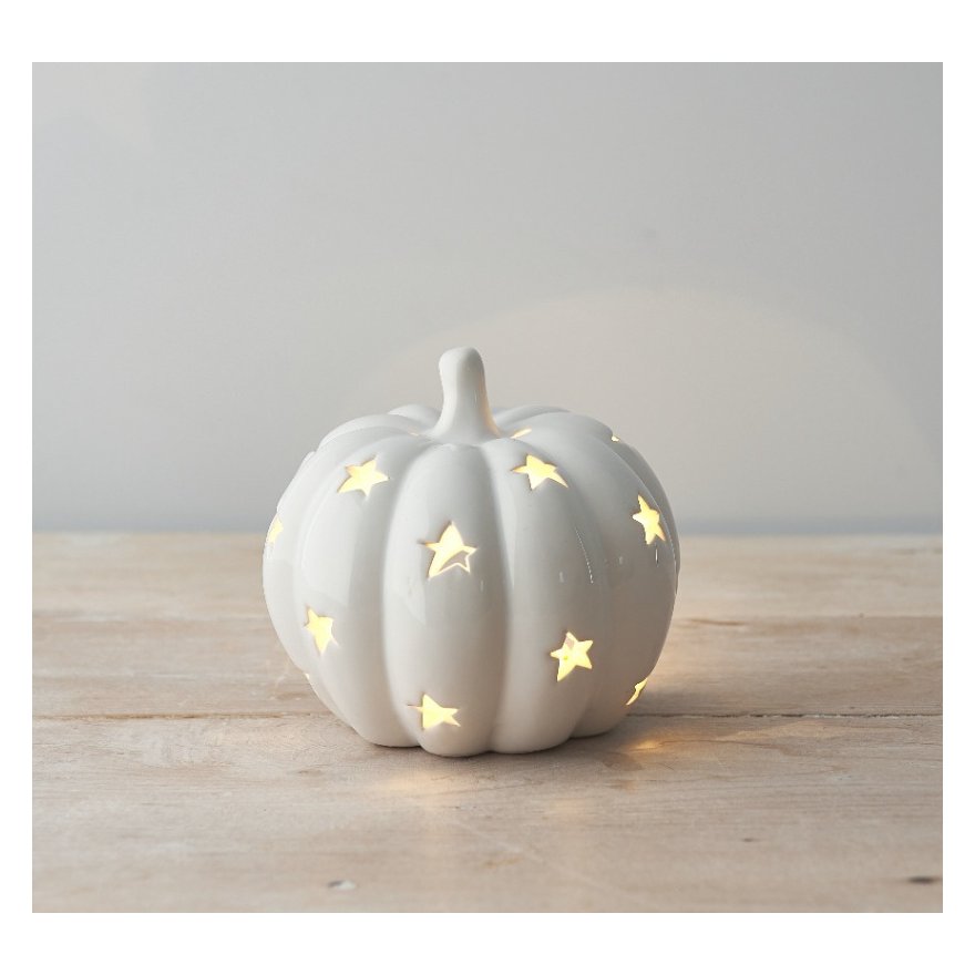 Ceramic T-Light Holder Pumpkin, 10.8cm