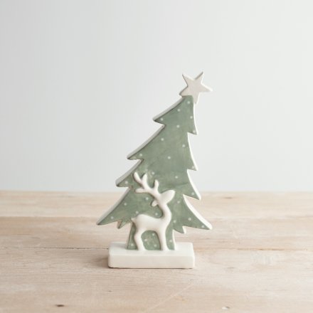 Reindeer Xmas Tree Ornament, 16cm