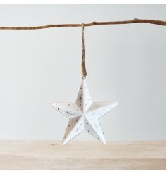 A Small Distressed Hanging Star Decoration
