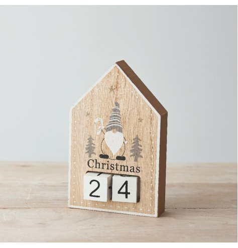 A Wooden Countdown To Christmas Block