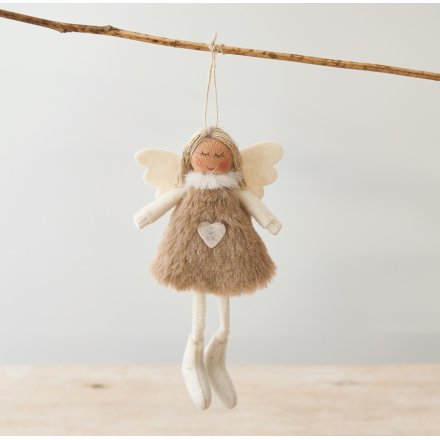 Hanging Angel In White, 16cm