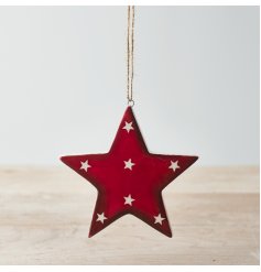 A Festive Hanging Star Decoration