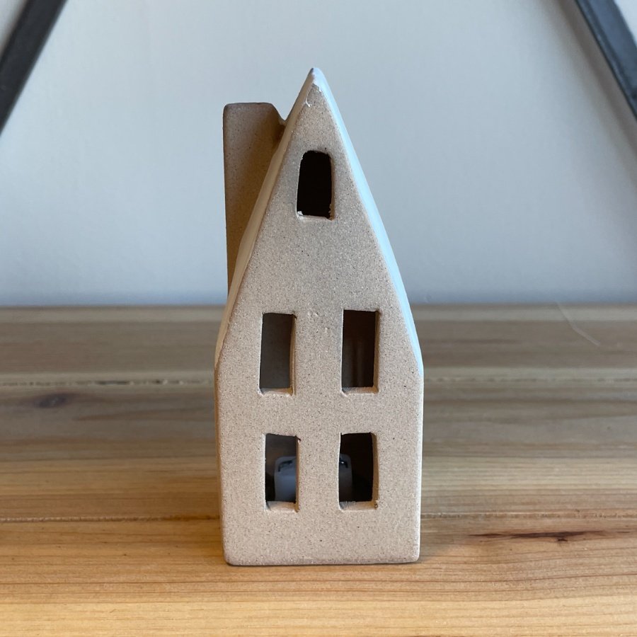 Ceramic White Lighted House