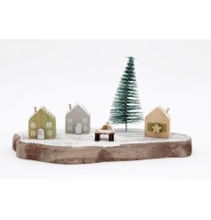A Charming Decoration Featuring Little Wooden Houses