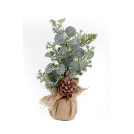38cm Artificial Tree With Pinecone
