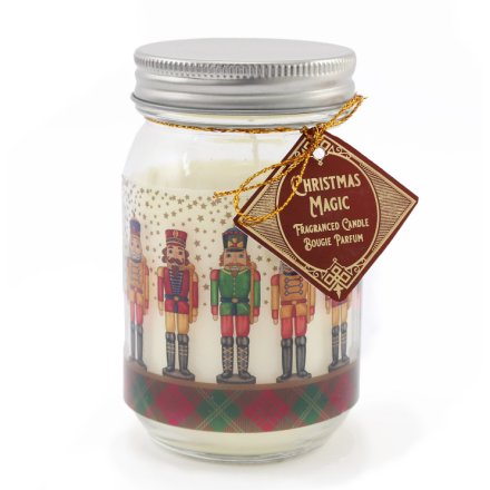 Christmas Nutcracker Candle Jar