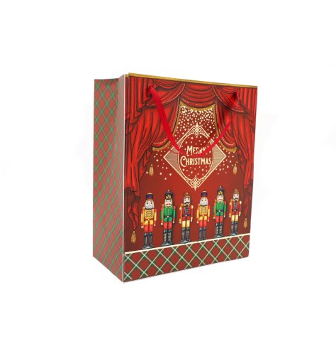 A beautifully illustrated gift bag with a line of nutcracker soldiers. Richly coloured with a luxury handle. 