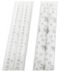 A Set of 2 White Taper Candles