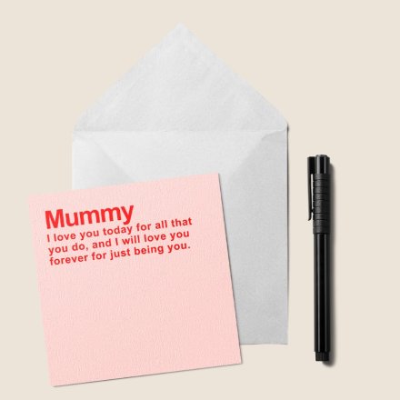 Mummy Greetings Card, 15cm