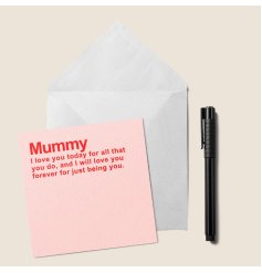 A Simplistic Pink Greetings Card