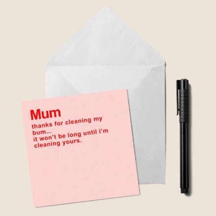 15cm Mum Thanks For Greetings Card