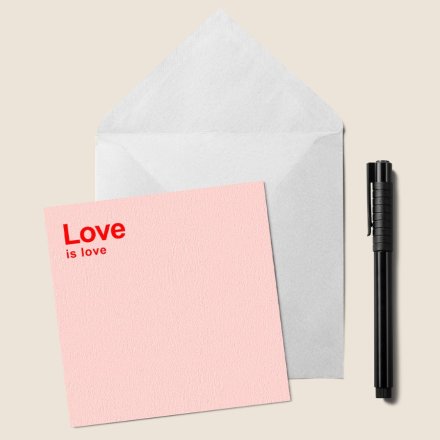 Love Is Love Greetings Card, 15cm
