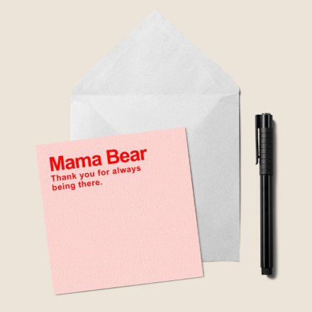 Mama Bear Greetings Card, 15cm