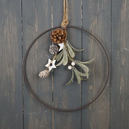Rustic Metal Wreath, 25cm