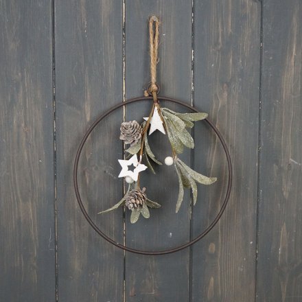 Rustic White Star Wreath