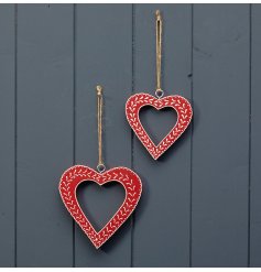 A Hanging Cut Out Heart Decoration