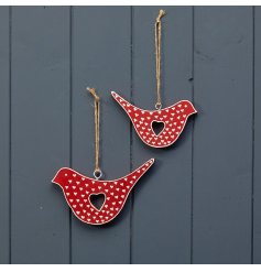 A Hanging Decoration Featuring A Red Bird