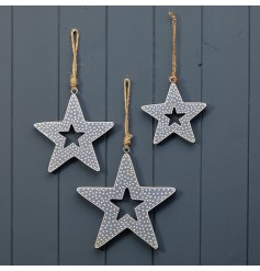 A Frosted Winter Inspired Hanging Star Decoration