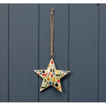 Hanging Star Decoration, 10.5cm