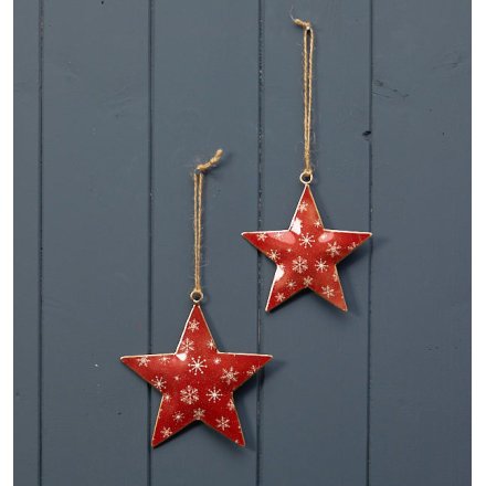 12cm Hanging Red Star