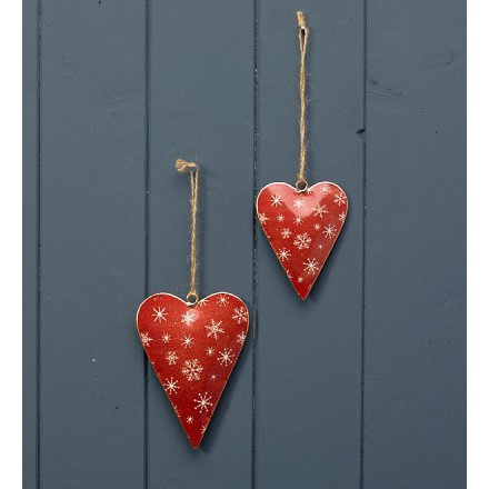 13cm Hanging Red Heart