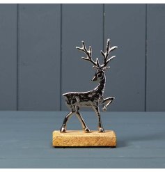Charming silver deer ornament