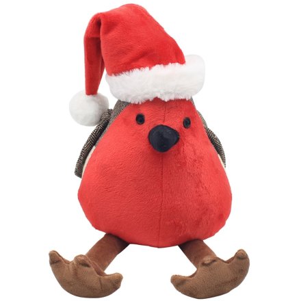 Red & White Robin Doorstop