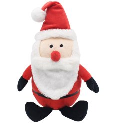 A traditional styled santa doorstop