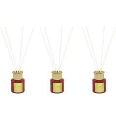 A festive set of 3 mini diffusers in red