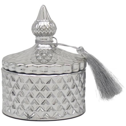 Silver Vanilla Candle Jar Small