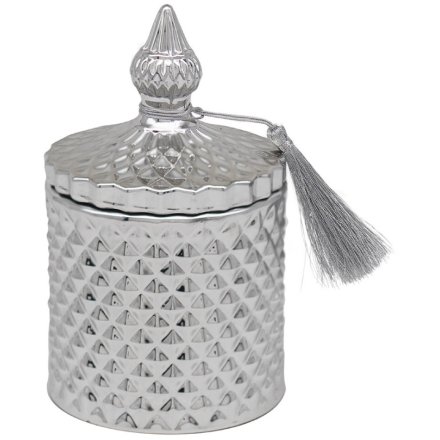 Medium Silver Vanilla Candle Jar