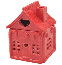 A sweet looking ceramic house decoration